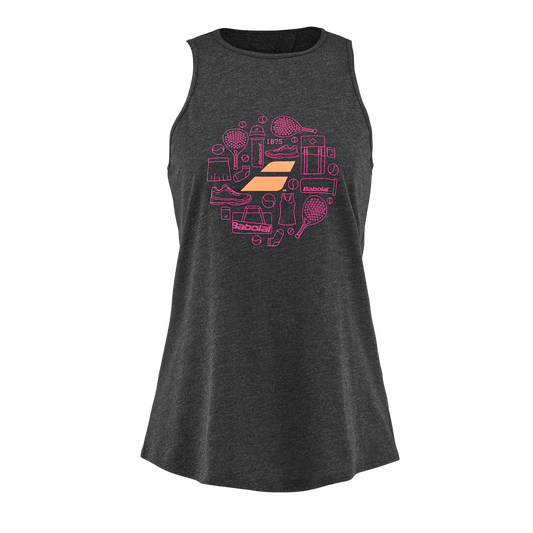Débardeur Babolat Padel Coton Tank Noir Femme