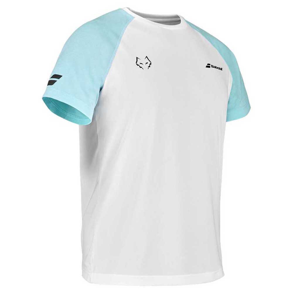T-shirt Babolat Crew Neck tee Juan Lebron Blanc