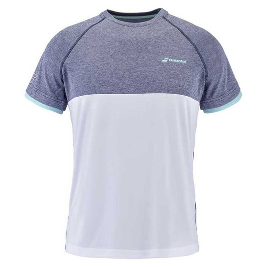 T-shirt Babolat Play Crew Neck Tee Blanc/Bleu