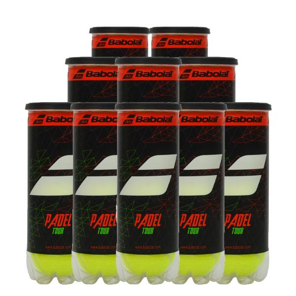 Pack de 10 tubes de balles Babolat Padel Tour