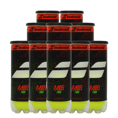 Pack de 10 tubes de balles Babolat Padel Tour