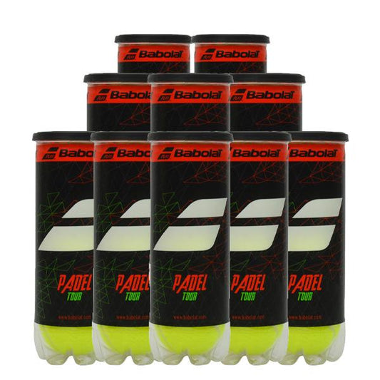 Pack de 10 tubes de balles Babolat Padel Tour