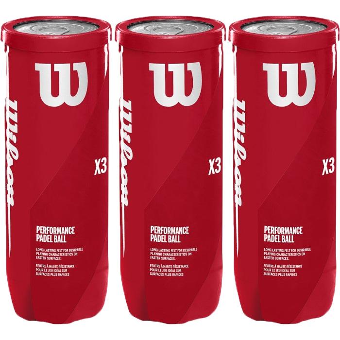 Tripack de 3 balles de padel Wilson Padel X3