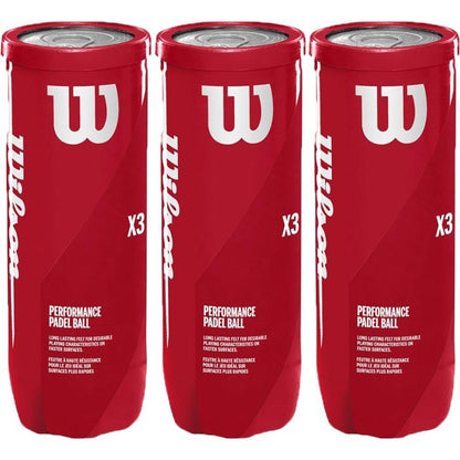 Tripack de 3 balles de padel Wilson Padel X3