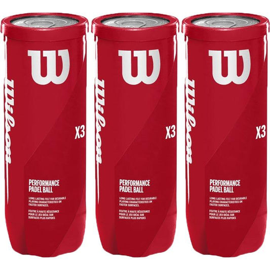 Tripack de 3 balles de padel Wilson Padel X3