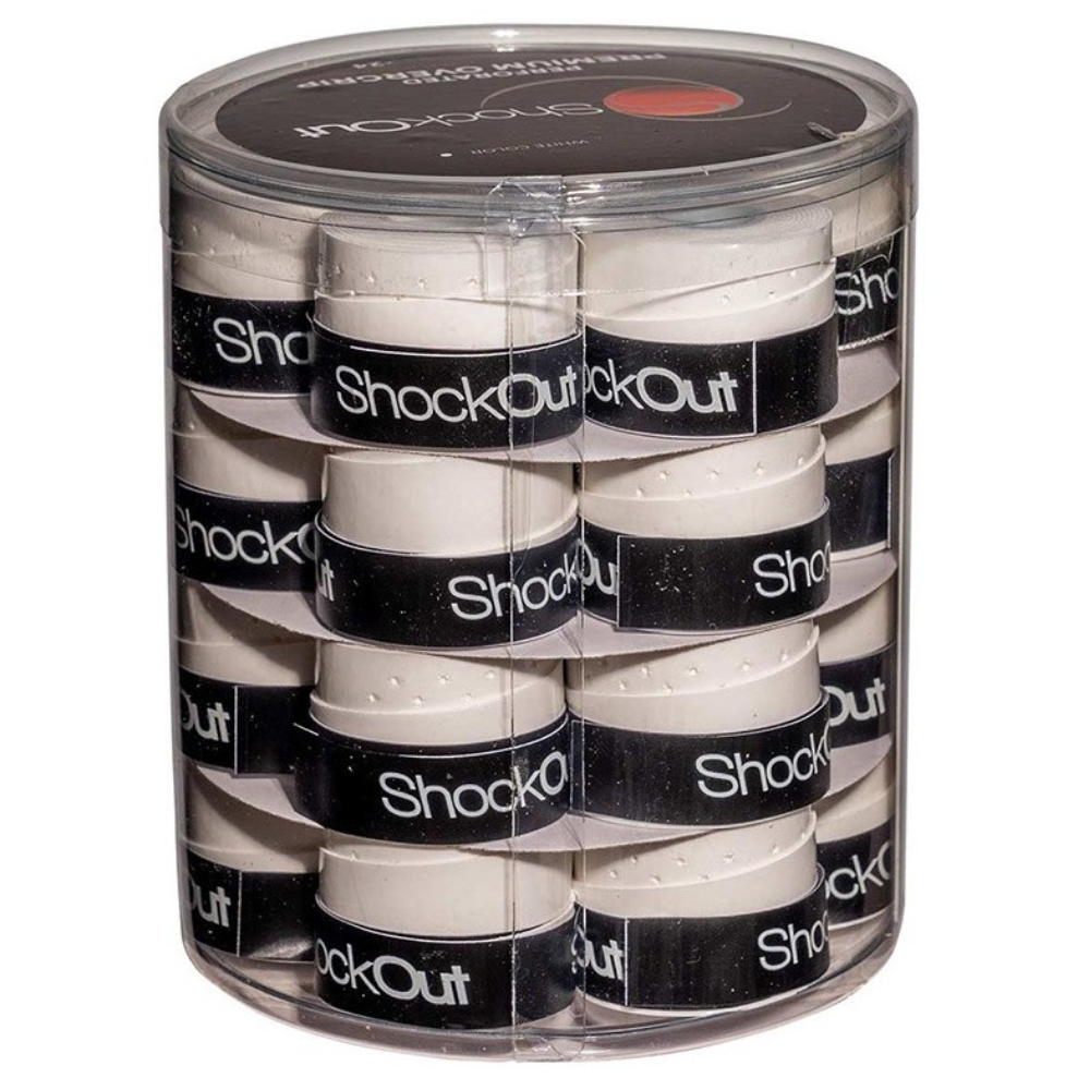 Boîte de 24 Surgrips Shockout Perforated Premium Blanc - Esprit Padel Shop