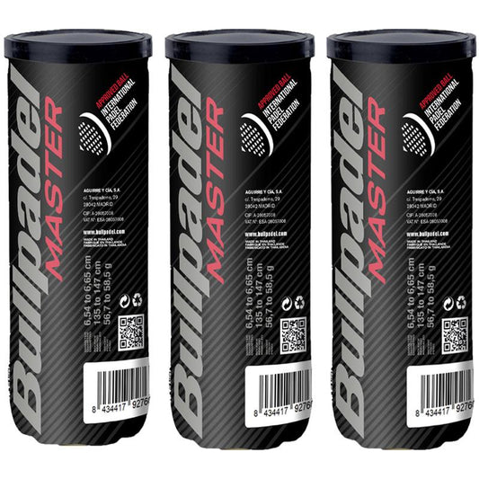 Tripack de 3 balles de padel Bullpadel Master
