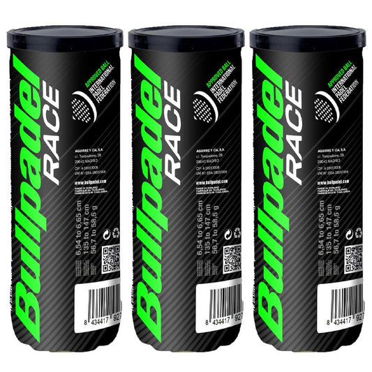 Tripack de 3 balles de padel Bullpadel Race