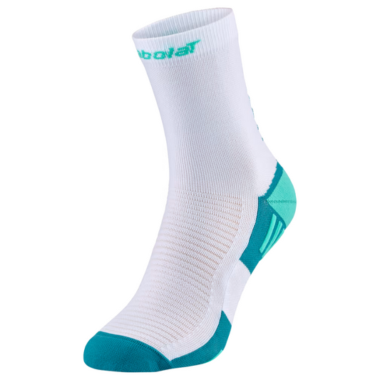 Chaussettes Babolat Mid Calf Socks Blanc/Vert