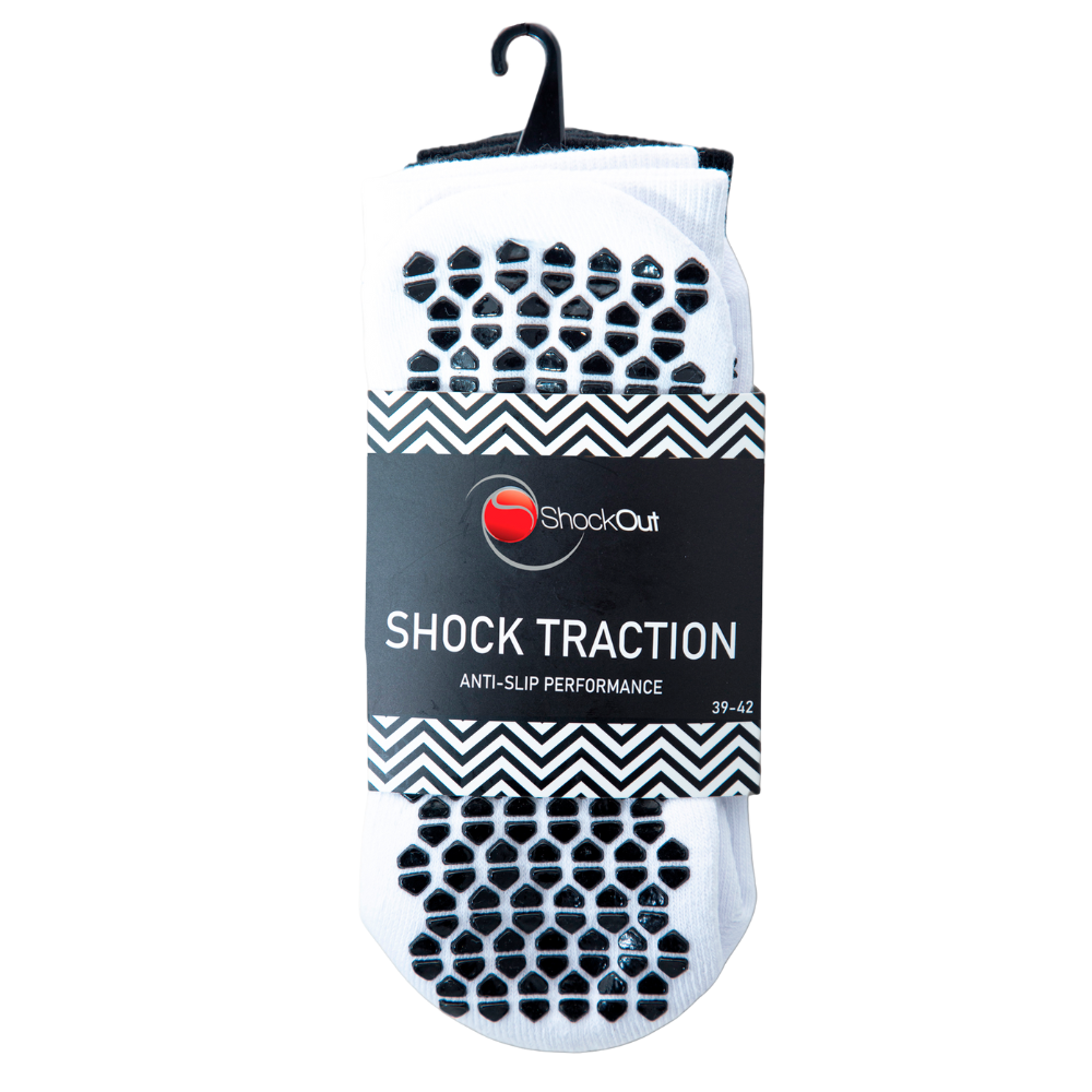 Chaussettes Shockout Shock Traction Noir/Blanc x2