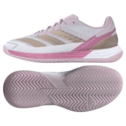 Chaussures de padel Femme Adidas Defiant Speed 2 Blanc/Rose