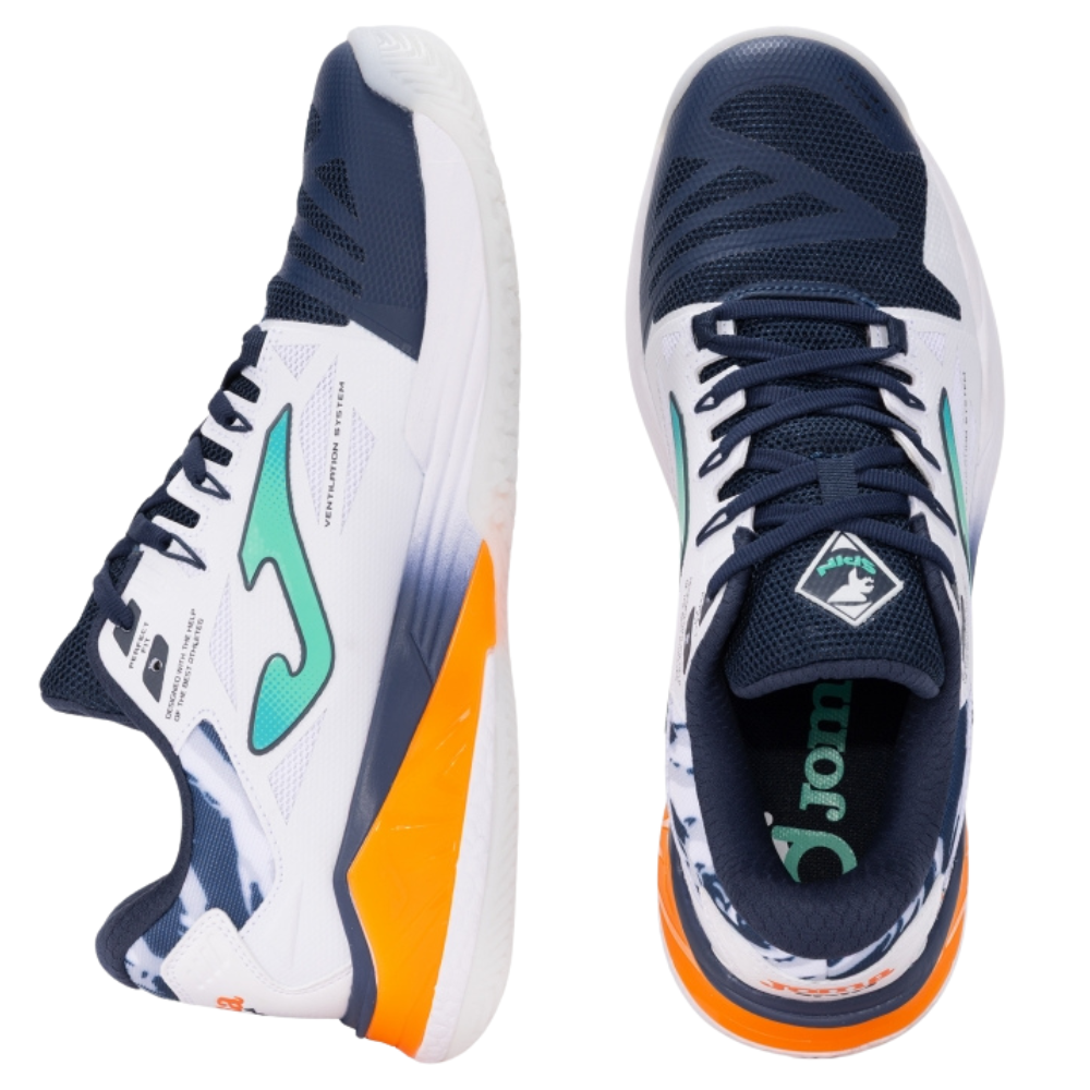 Chaussures de padel Homme Joma Spin Men 2632 Blanc/Orange