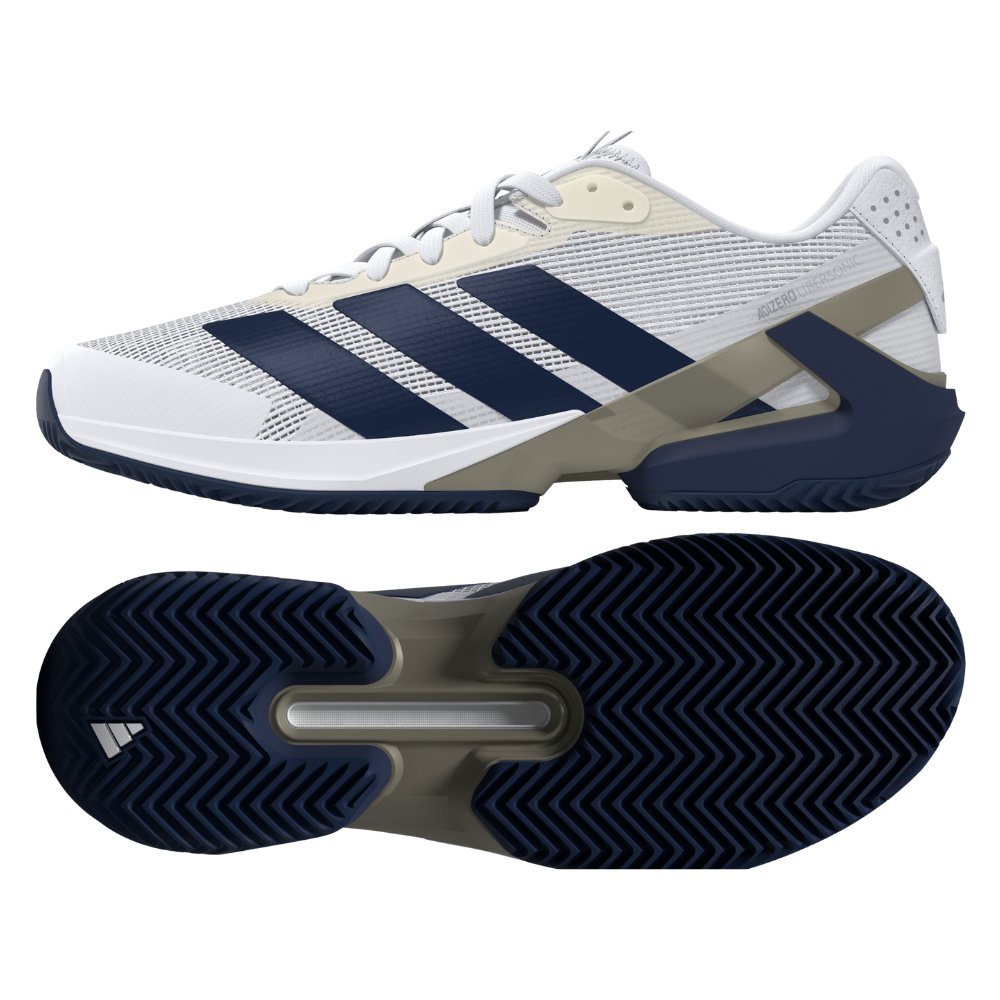 Chaussures de padel Homme Adidas Adizero Ubersonic 5 Clay Blanc/Bleu
