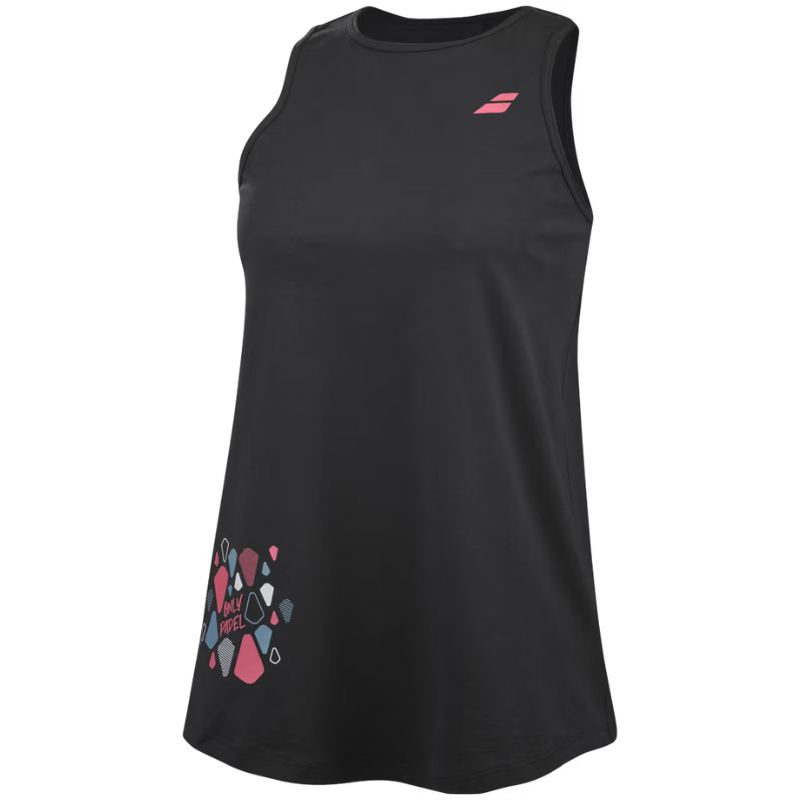 Débardeur Babolat Padel Cotton Tank Woman Noir