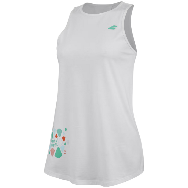Débardeur Babolat Padel Cotton Tank Femme Blanc