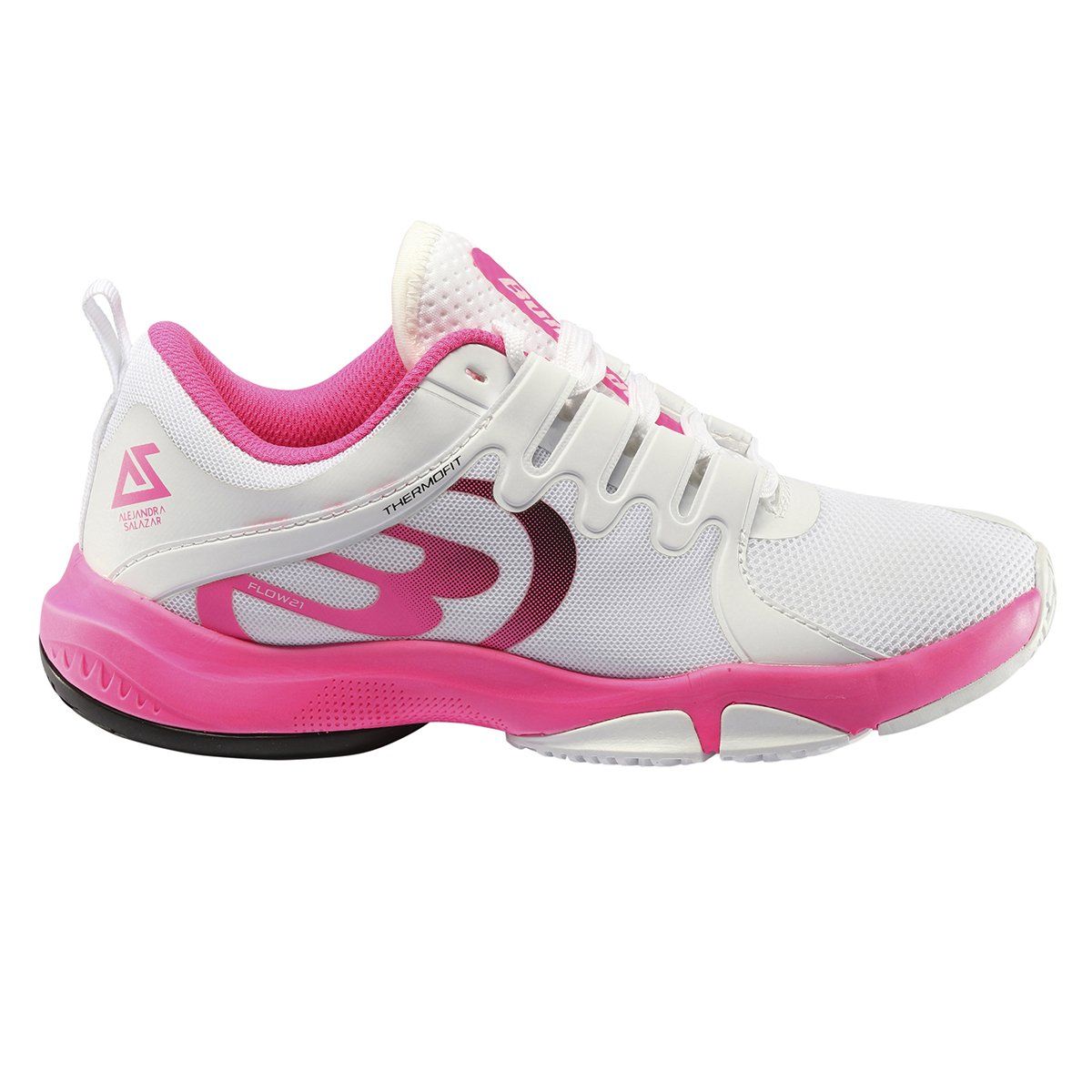 Chaussures de padel Femme Bullpadel Flow Hybrid Fly 2021 Blanc et rose