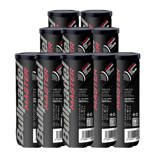 Pack de 10 tubes de balles de padel Bullpadel Master