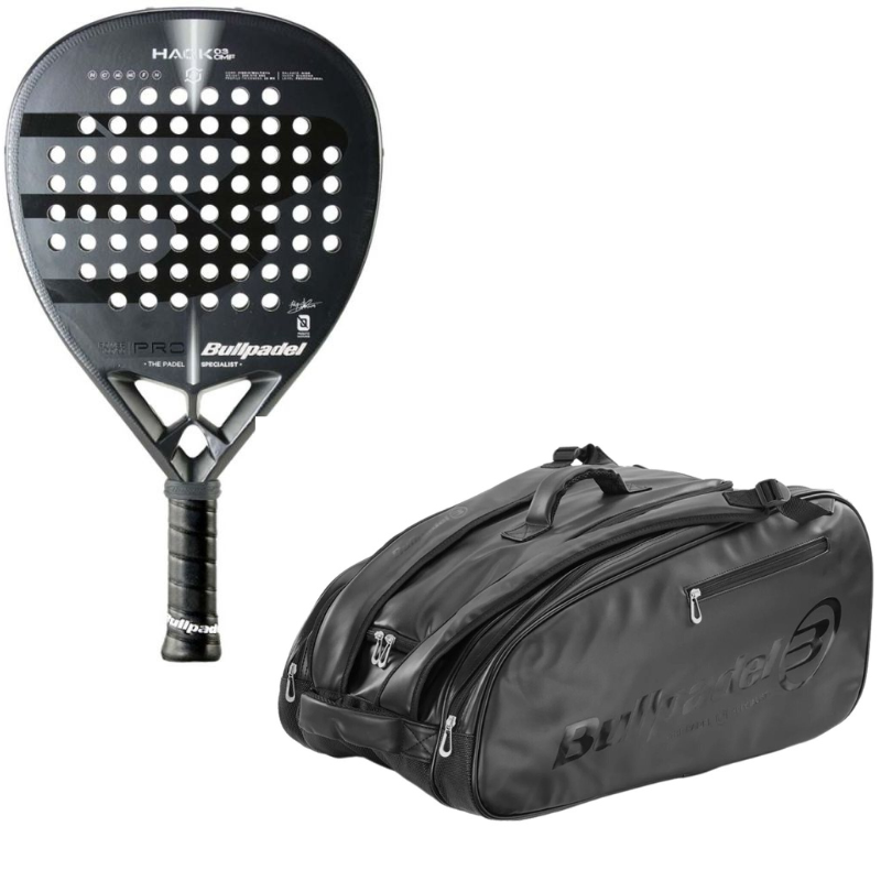 Pack Homme d'une raquette Bullpadel Hack Comfort 2022 & un Sac Bullpadel Casual