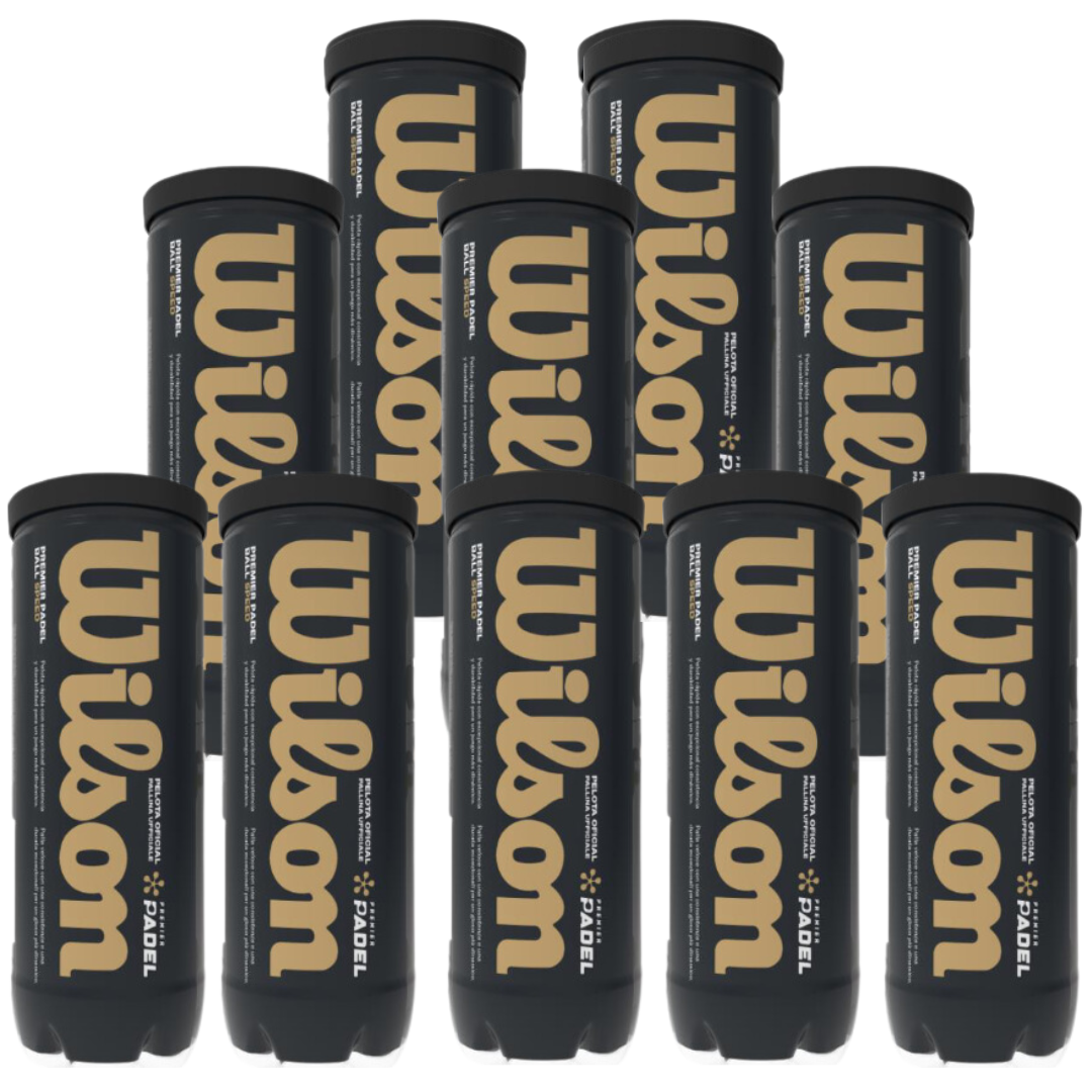 Pack de 10 tubes de balles de padel Wilson Premier Padel Speed