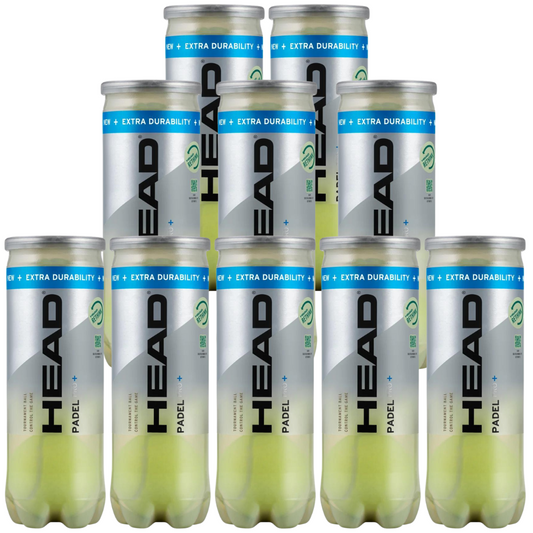 Pack de 10 tubes de balles Head Padel Pro+
