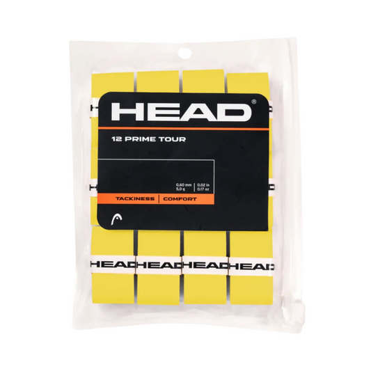 Pack de 12 Surgrips Head Prime Tour Jaune
