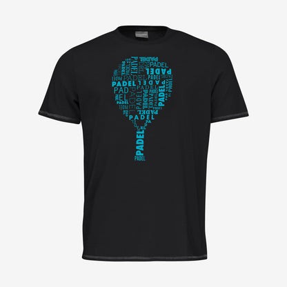T-shirt Head Padel Typo Noir Junior
