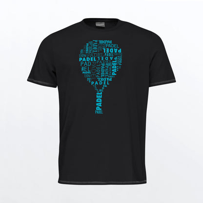 T-shirt Head Padel Typo Noir