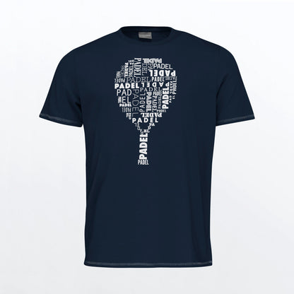 T-shirt Head Padel Typo Bleu marine