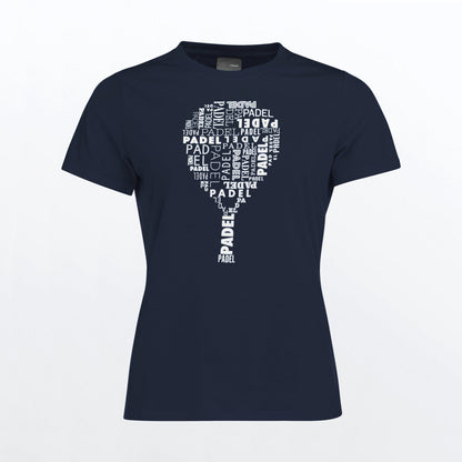 T-shirt Head Padel Typo Bleu Femme