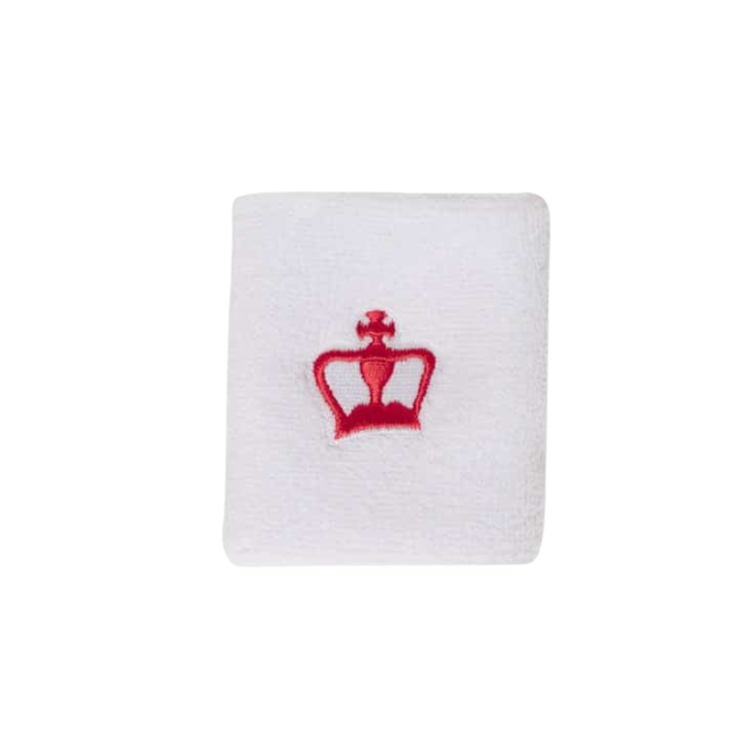 Poignets éponge Black Crown Court Blanc