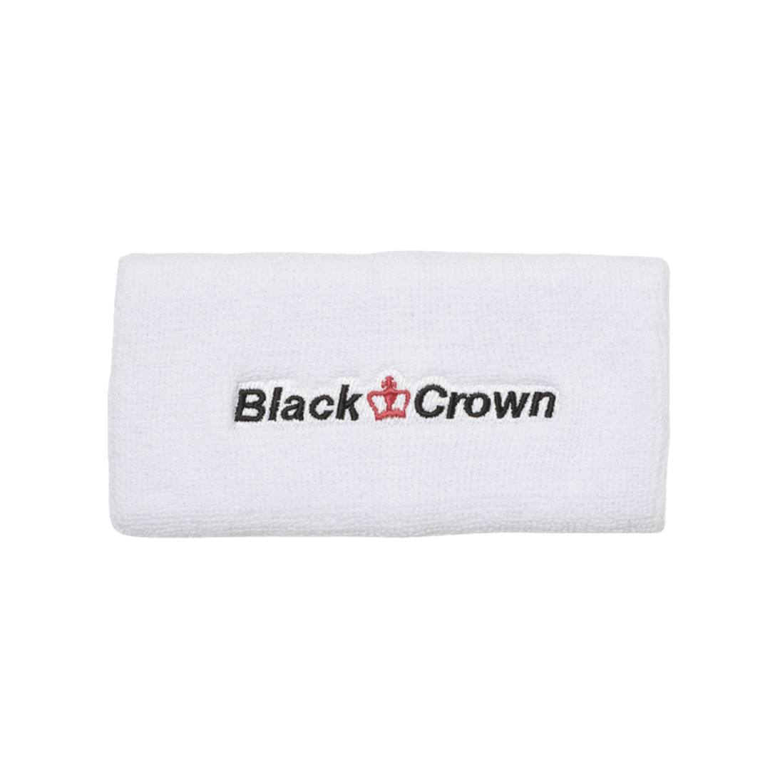 Poignets Éponge Black Crown Long Blanc x2