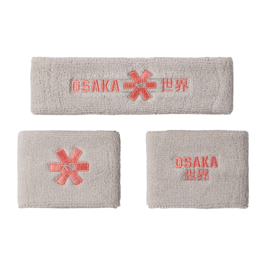 Poignets éponge et bandeau éponge Osaka Set 2.0 Gris