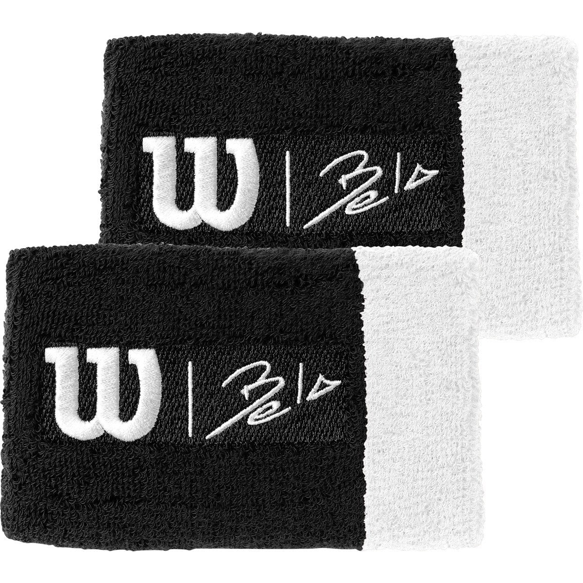 Poignet Éponge large Wilson | Bela Noir Blanc
