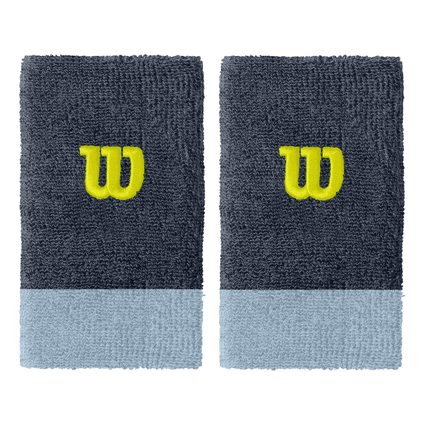 Poignet Éponge Wilson Noir Bleu x2