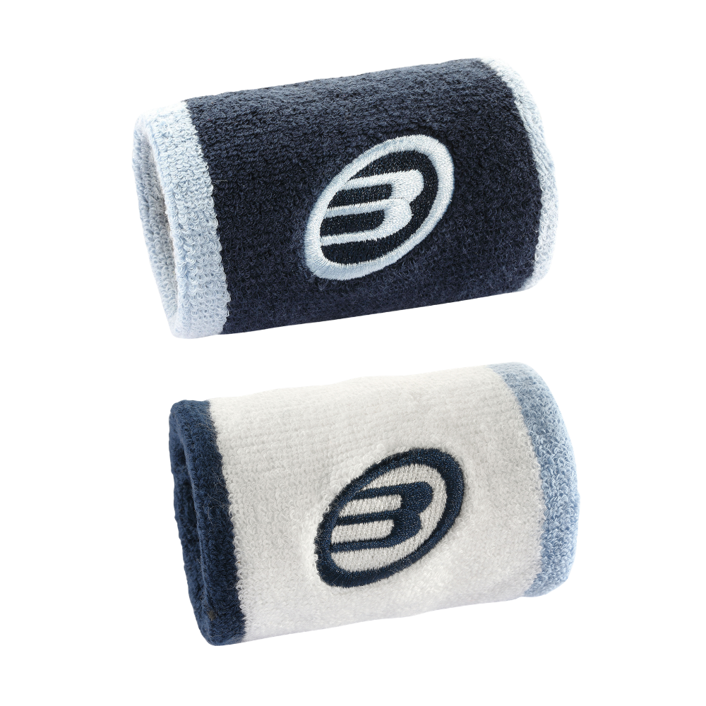 Poignets Éponge Bullpadel BPMU 266 Blanc/Bleu x2