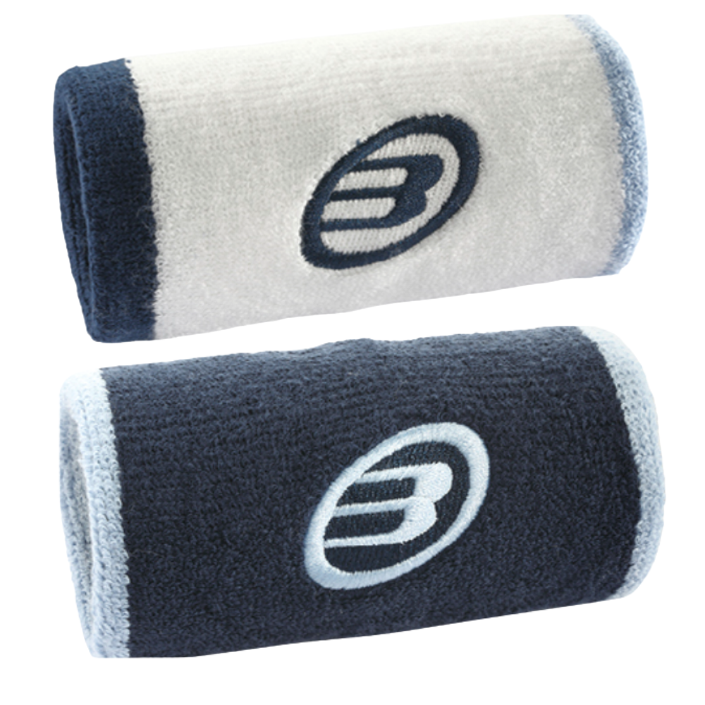 Poignets Éponge Bullpadel BPMU 265 Blanc/Bleu x2