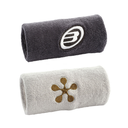Poignets Éponge Bullpadel Premier Padel Noir/Blanc x2