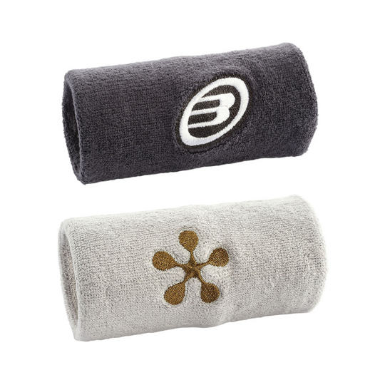 Poignets Éponge Bullpadel Premier Padel Noir/Blanc x2
