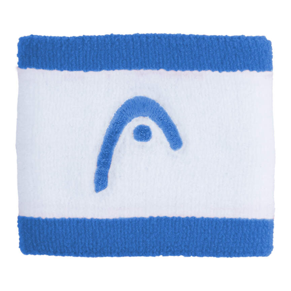 Poignets Éponge Head 2.5" Striped Blanc/Bleu x2