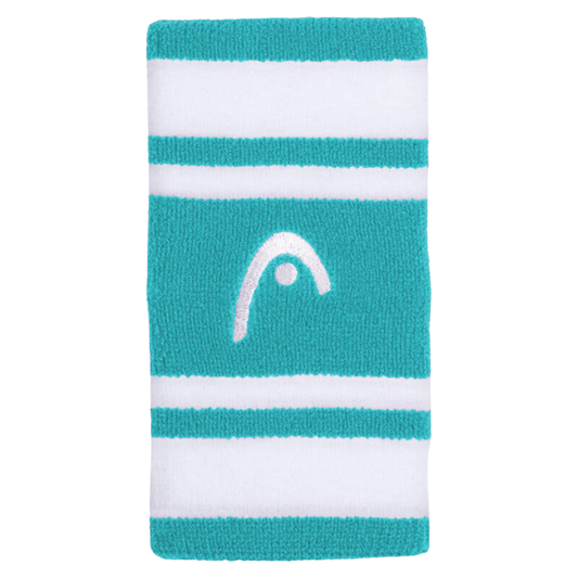 Poignets Éponge Head 5" Striped Blanc/Bleu Clair x2