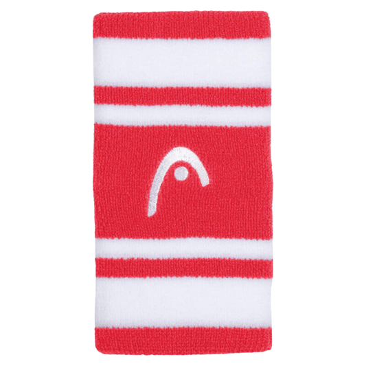 Poignets Éponge Head 5" Striped Rouge/Blanc x2