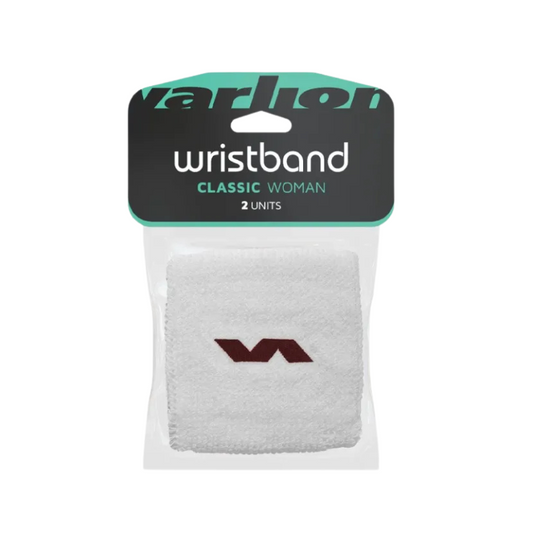Poignets Éponge Varlion Classic Woman Blanc/Bordeaux x2