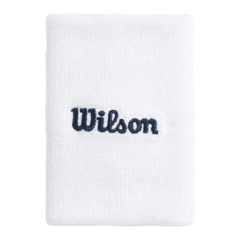 Poignets Éponge Wilson Wide Terry Blanc x2