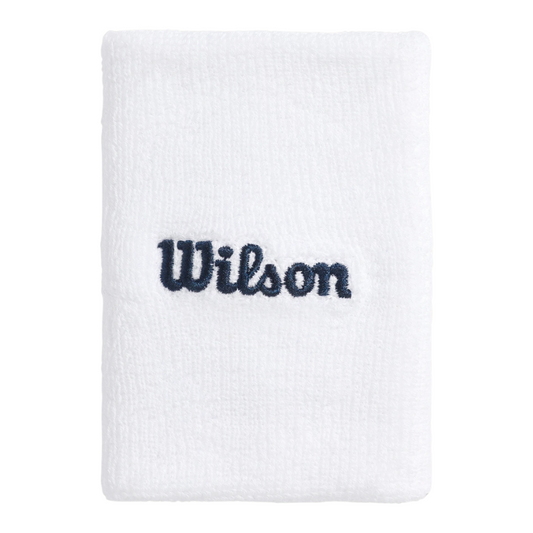 Poignets Éponge Wilson Wide Terry Blanc x2