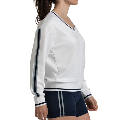Pull Bullpadel Traiser Blanc Femme