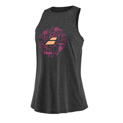 Débardeur Babolat Padel Coton Tank Noir Femme