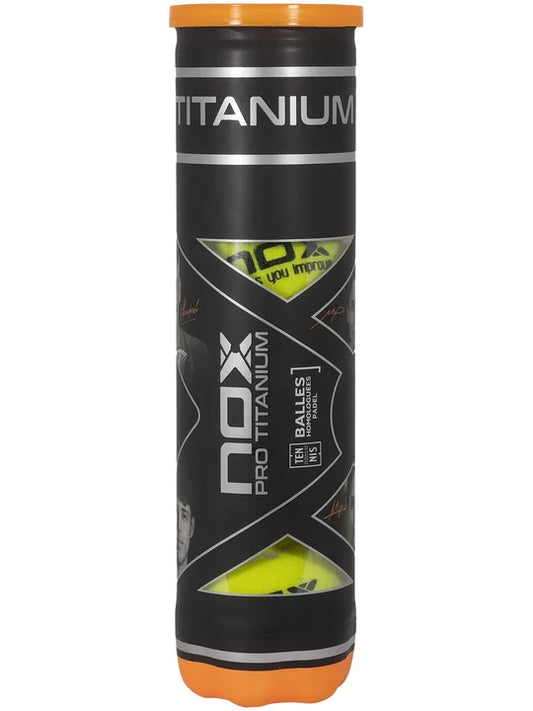 Tube de 4 balles de padel Nox Titanium pro
