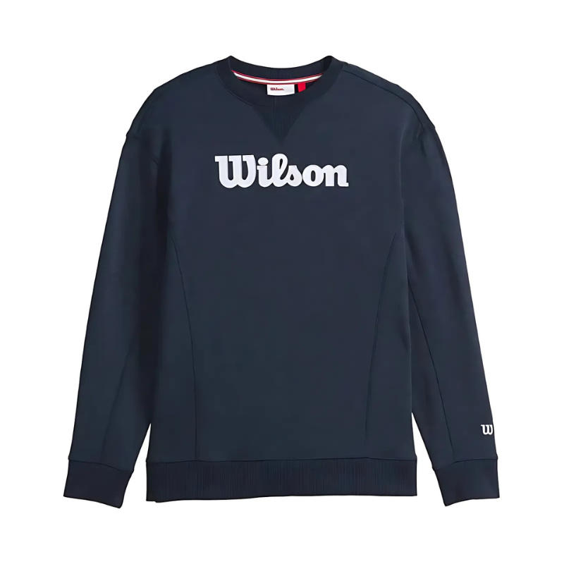Pull Wilson Team Crewneck Script Bleu Marine
