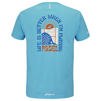 T-shirt Babolat Perf Cotton Tee Bleu