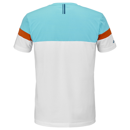 T-shirt Babolat Perf Crew Neck Tee Blanc/Bleu